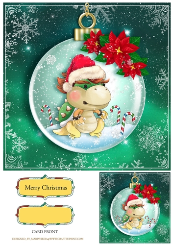 Marios Festive Xmas Bauble Quick Card-2