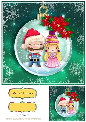 Marios Festive Xmas Bauble Quick Card-3