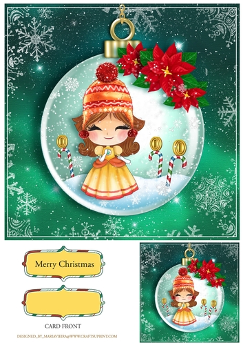 Marios Festive Xmas Bauble Quick Card-6