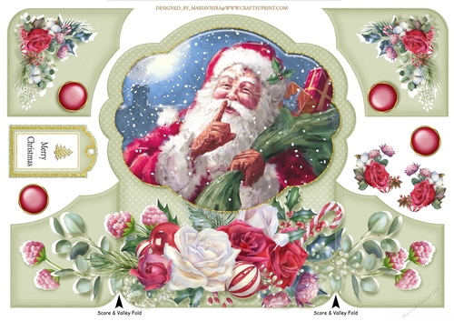 Ho Ho Ho Santa Gatefold QuickCard- (2)