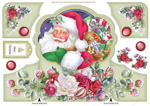 Ho Ho Ho Santa Gatefold QuickCard- (4)