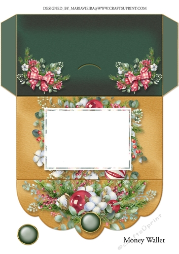 Christmas Floral Money Card-7