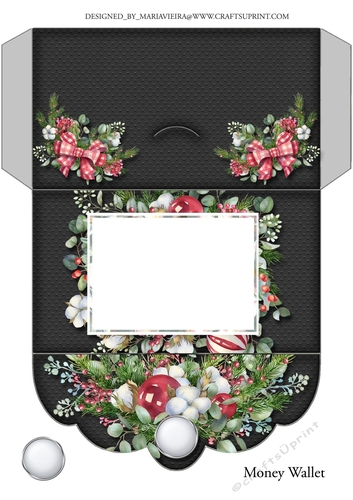 Christmas Floral Money Card-8