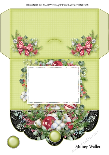 Christmas Floral Money Card-9