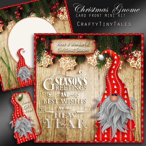 A Christmas Gnome Card Front Mini Kit-1