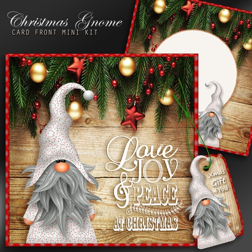 A Christmas Gnome Card Front Mini Kit-2