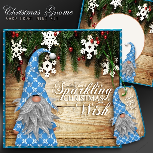 A Christmas Gnome Card Front Mini Kit-5