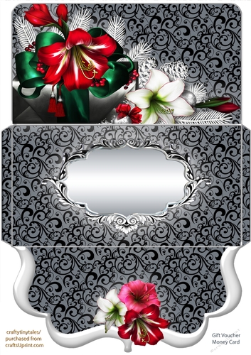 Holiday Amaryllisbloom Voucher Quick Card-2