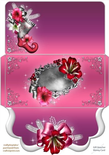Holiday Amaryllisbloom Voucher Quick Card-4