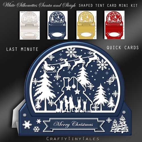 White_Silhouettes_Santa_and_Sleigh_Tent Bumper-2