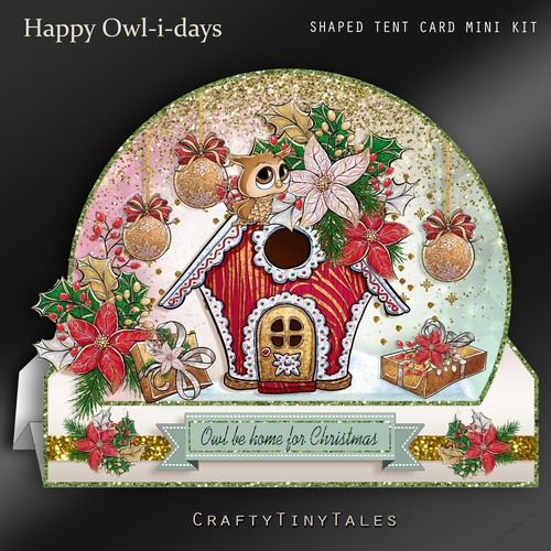 Happy Owl-i-days Shaped Tent Card Kit-4