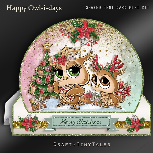 Happy Owl-i-days Shaped Tent Card Kit-6