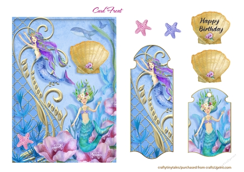 Happy Mermaids at Sea Card Front-1