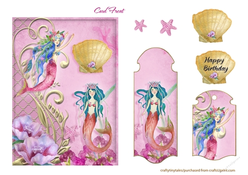 Happy Mermaids at Sea Card Front-2