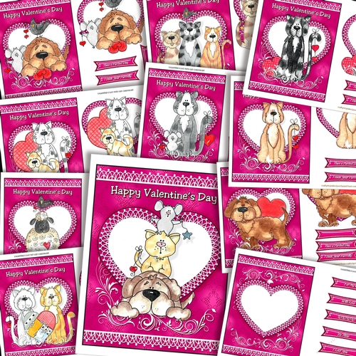 Valentines Pet Card Front Bumper Kit-Pink-2
