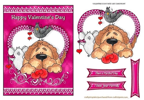 Valentines Pet Card Front Quick Card-7