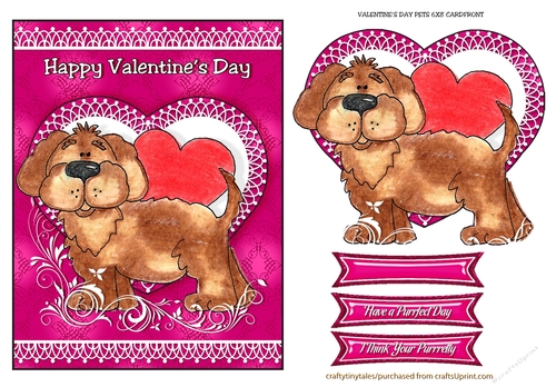 Valentines Pet Card Front Quick Card-8