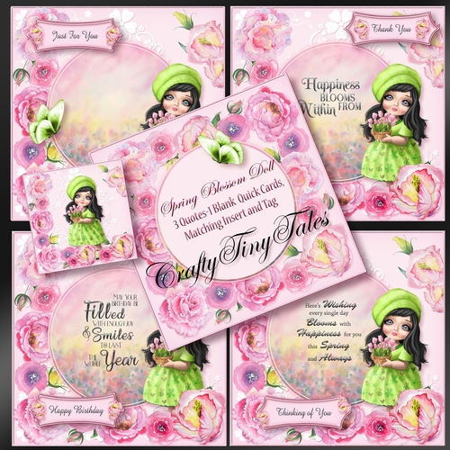 Spring Blossom Doll Quick Card MiniKit-2