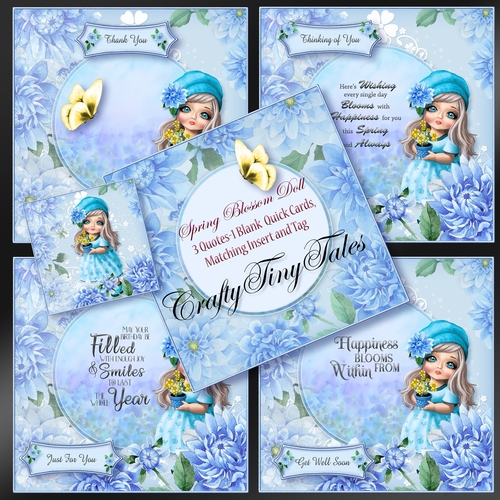 Spring Blossom Doll Quick Card MiniKit-3