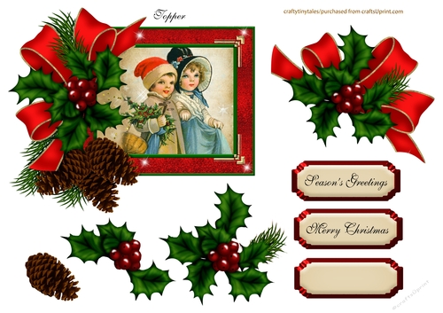 Vintage Christmas Topper-2