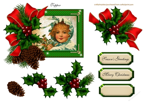 Vintage Christmas Topper-3