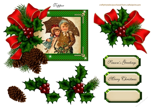 Vintage Christmas Topper-5