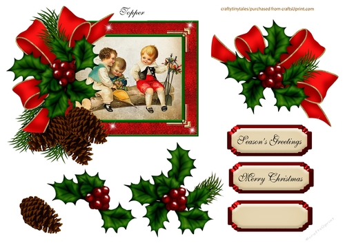 Vintage Christmas Topper-6