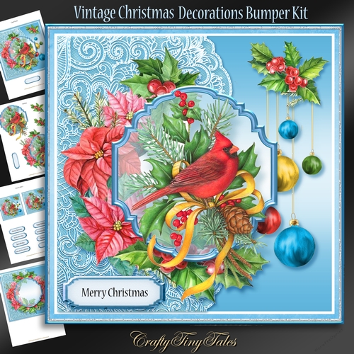 Vintage Christmas Decorations Mini Kit-3