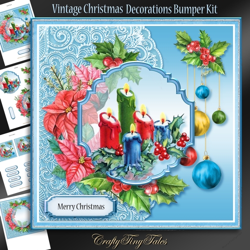 Vintage Christmas Decorations Mini Kit-4