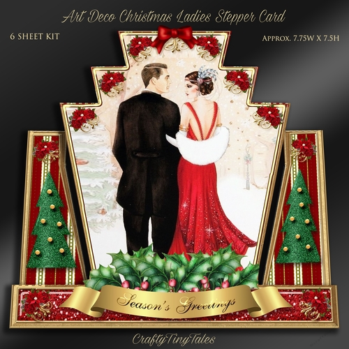 Art Deco Christmas Stepper Card-2