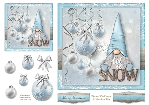 Let it snow Xmas Gnome_Quick Card-1