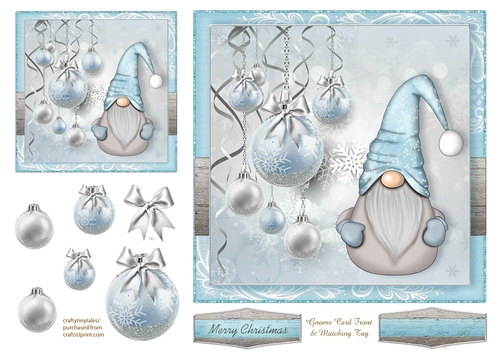 Let it snow Xmas Gnome_Quick Card-8