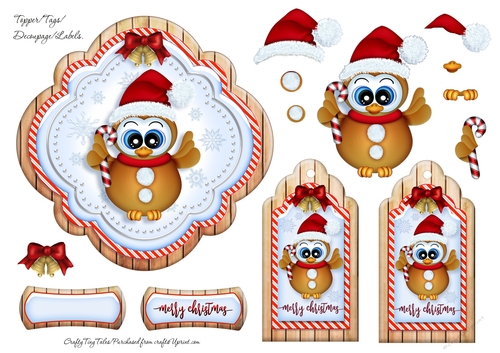 Xmas DecoupageTopper n Tags-1