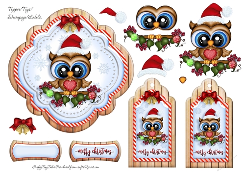 Xmas DecoupageTopper n Tags-2
