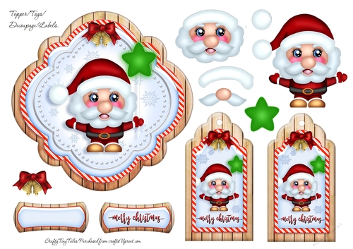 Xmas DecoupageTopper n Tags-4