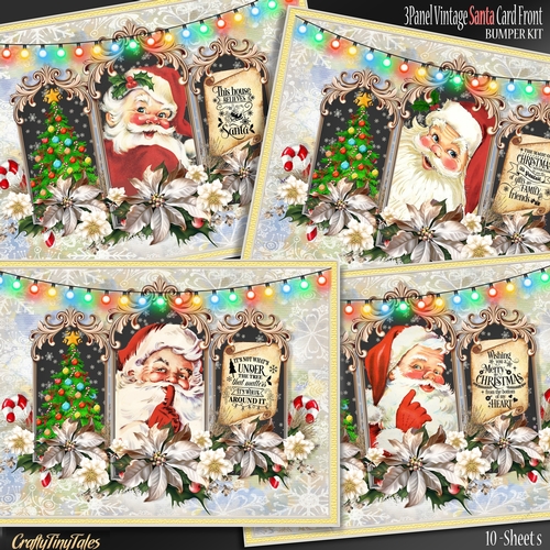 3 Panel Vintage Santa Bumper Kit