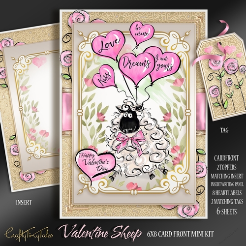 Valentine Sheep Card Front MiniKit-5