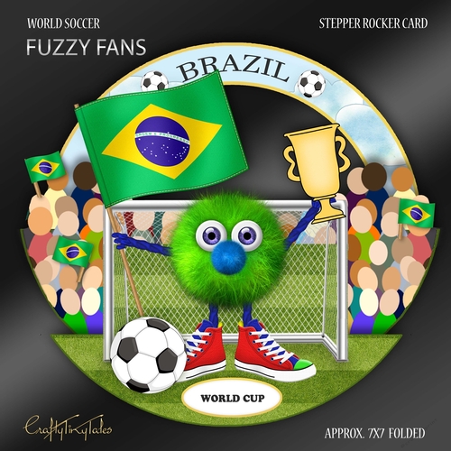 World Soccer Fuzzy Fans BRAZIL
