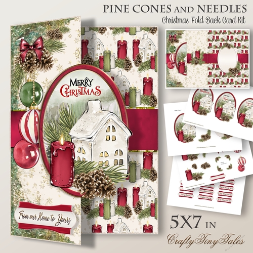 Pine Cones and Needles 5X7 Fold Back kit-1