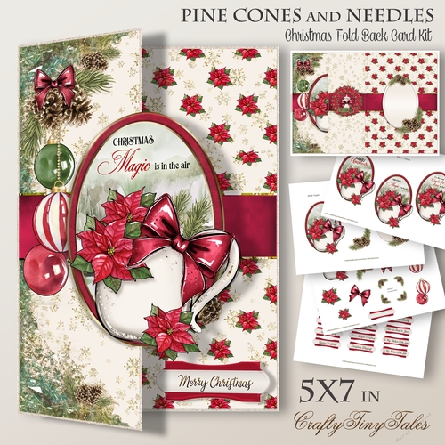Pine Cones and Needles 5X7 Fold Back kit-2