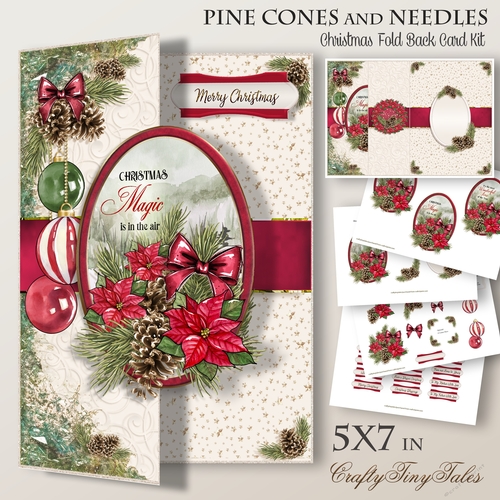 Pine Cones and Needles 5X7 Fold Back kit-4