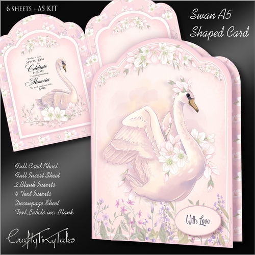 SWAN A5 Shaped Card Kit-3