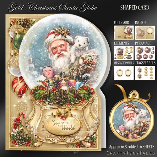 Christmas Santa Globe Shaped CardKit-2