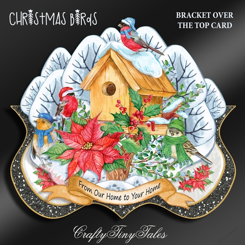 Christmas Birds Bracket Card Kit-4