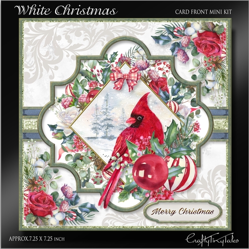 White Christmas Card Front Mini Kit