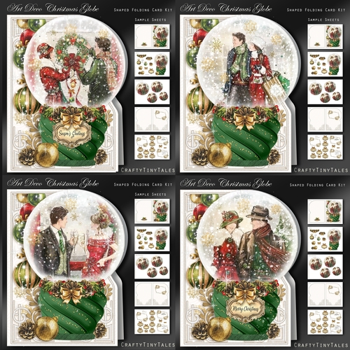 Art Deco Christmas Globes BUNDLE GN