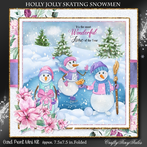 Holly Jolly Skating Snowmen -4