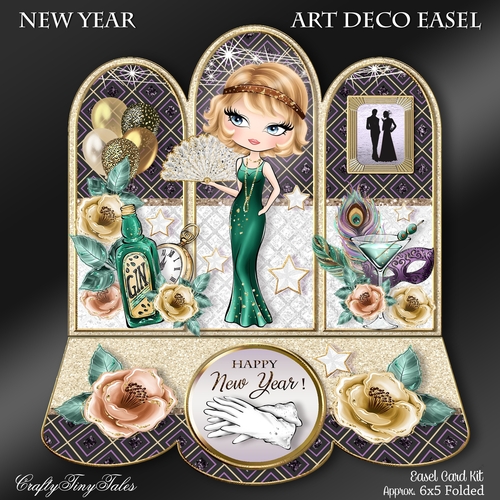 New Year Art Deco Glam Easel-1