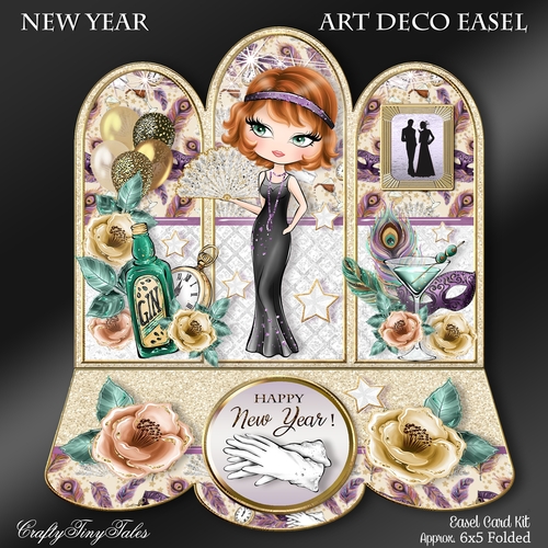 New Year Art Deco Glam Easel-2