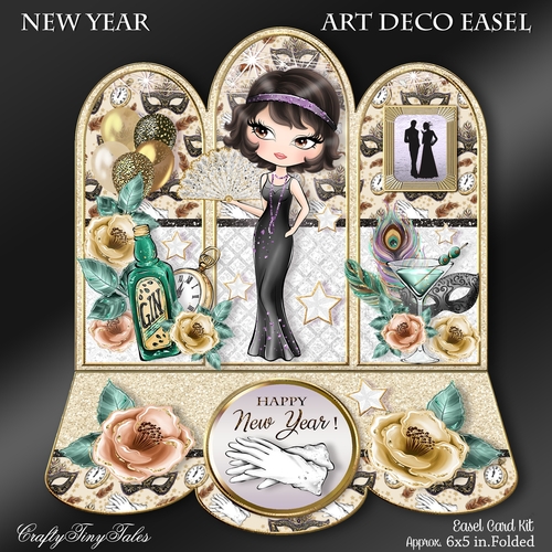 New Year Art Deco Glam Easel-4